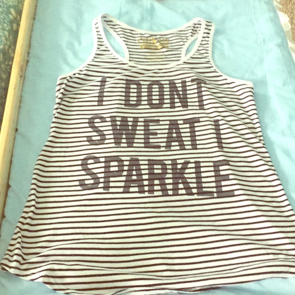 Striped workout tank